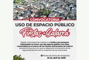 Alcaldía de Calarcá abre convocatoria para uso del espacio público en fiestas aniversarias