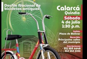 Calarcá celebrará sus 140 años con desfile de bicicletas antiguas en el Bici Recuerdo Fest