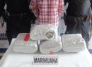 La policía del Quindío, logra la captura de un hombre con cuatro paquetes de marihuana en Calarcá