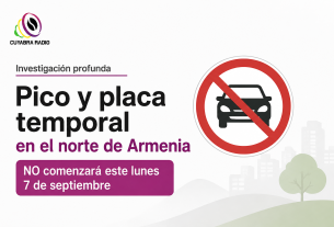 Pico y placa temporal en el norte de Armenia NO comenzará este lunes 7 de septiembre