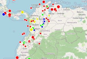 Actividad sísmica se mantiene durante el 14 de septiembre en Colombia, con varios movimientos en Chocó y Santander