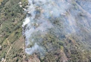 Incendio en zona rural de Génova genera llamado de prevención de la CRQ