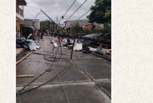 Vendaval causa daños en viviendas, vías y redes eléctricas en Montenegro
