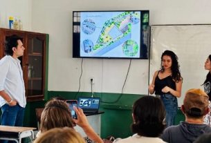 Estudiantes de Arquitectura, de la Universidad la Gran Colombia, presentaron propuesta para renovar el Parque de la Abuela en Circasia